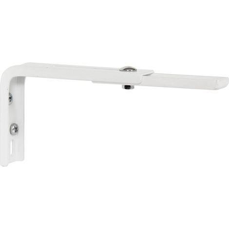 Avosdim – Lot de 2 équerres réglables déport 10-16,5cm – Équerres métalliques blanches pour stores vénitiens et californiens – Installation facile