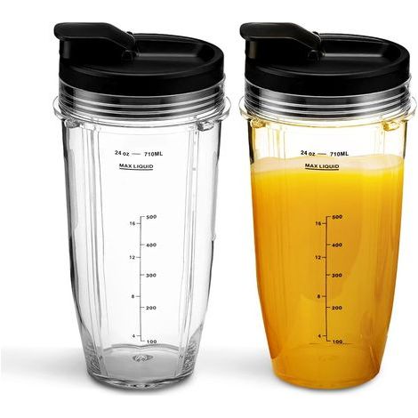 Nutri Ninja Entsafter Ersatzteile: 24-Unzen-Klingenset und Deckel (2er-Pack) (1/5)