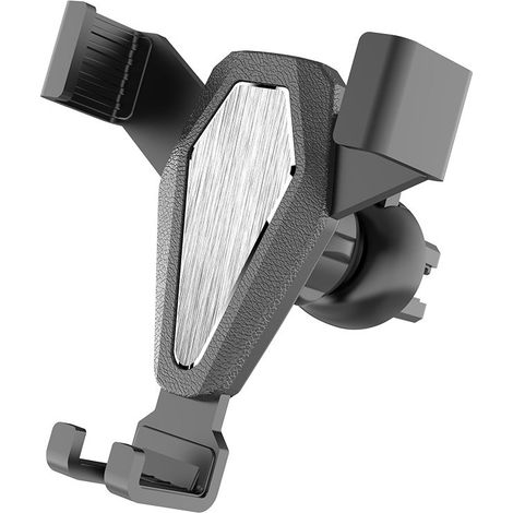 Supporto per smartphone Gravity per auto, da fissare alla griglia anteriore, colore argento (YC07) (1/5)