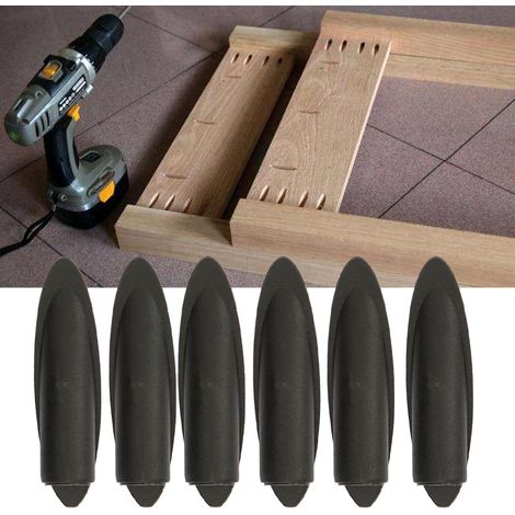 100 bouchons en bois de 9,5 mm pour gabarit de perçage, accessoires pour outils de travail du bois (noir) (1/5)