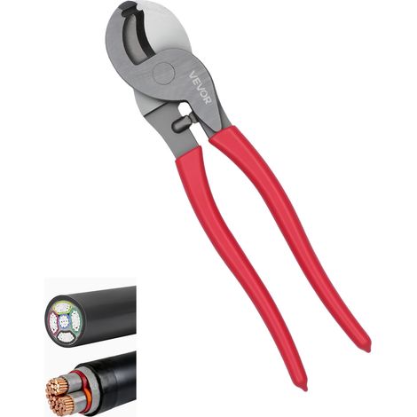 VEVOR Tagliacavi per Cavi Pinza Tagliacavi con Lame Forgiate Manici Rivestiti in PVC da Elettricista, Taglierina per Cavi di Alluminio 4/0 AWG, Filo di Rame 2/0 AWG Filo di Comunicazione 24 AWG (1/5)