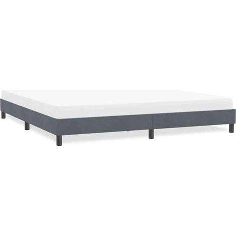 Bettgestell ohne Matratze Dunkelgrau 180x220 cm Samt (1/5)