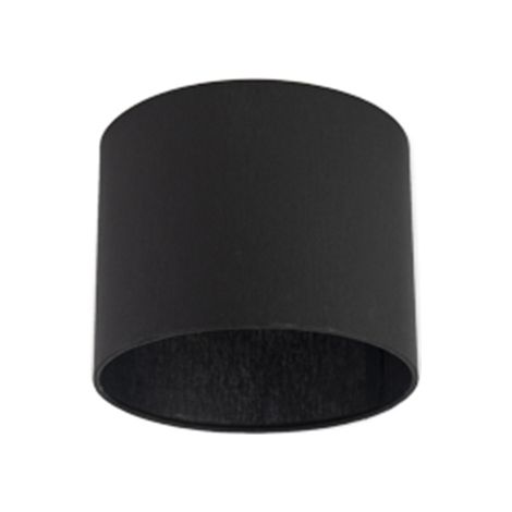 QAZQA Cotton Lampshade Black Round 18/18/14