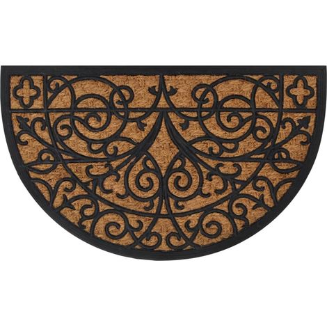 Fußmatte Halbrund 45x75 cm Gummi und Kokosfaser