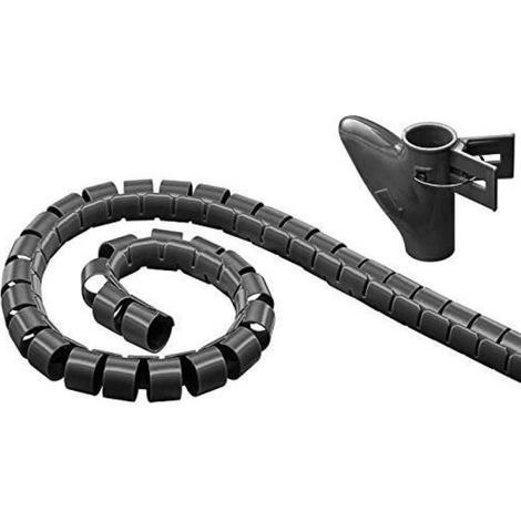 Système De Gestion De Câbles - 2,5 M - Diamètre 2 Cm - Noir - 1 Pièce