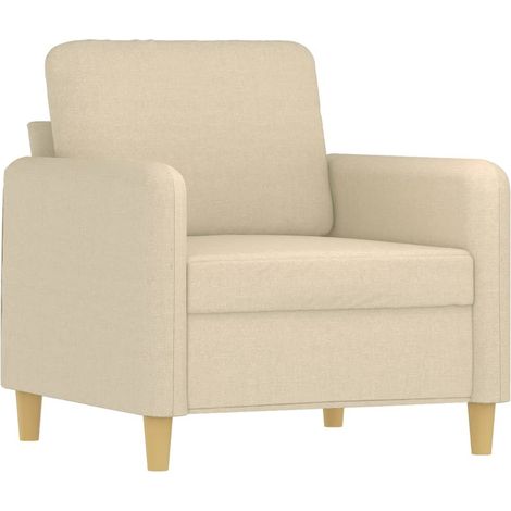 Fauteuil relax  Fauteuil Crème 60 cm Tissu (1/5)