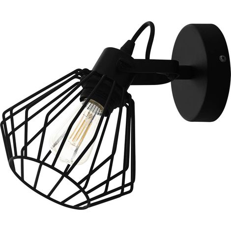 Eglo 1er Spot Tabillano schwarz Ø 11 cm E27 Wandlampen (1/4)