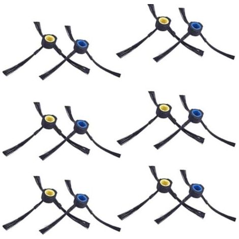 Lot de 12 brosses latérales pour AMIBOT Animal Premium H2O (6 paires),Aspirateur robot (1/4)
