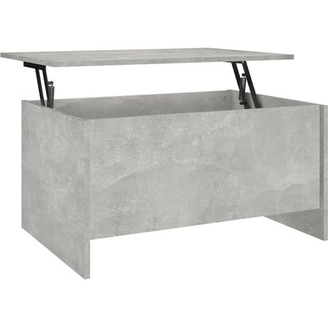 Maison Exclusive - Tavolino Grigio Cemento 80x55,5x41,5 cm in Legno Multistrato