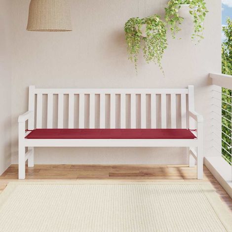 vidaXL Coussin de banc de jardin rouge bordeaux 180x50x3 cm (1/5)