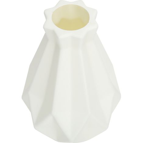 Vase à fleurs géométrique minimaliste en plastique aspect céramique pour table de salon