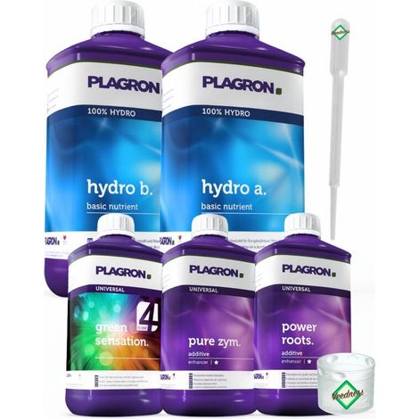 Plagron 5-Teiliges Dünger Set Hydro L – Hydroponik Komplett-Set Nährstoffe (1/5)