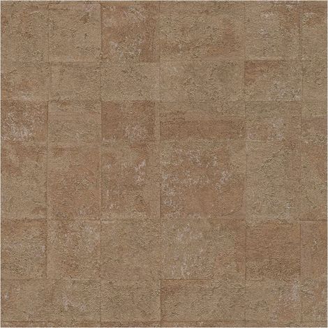 Stone tile wallpaper wall Profhome 396711 hot embossed non-woven wallpaper textured metallic look gold bronze pearl beige 5.33 m2 (1/5)