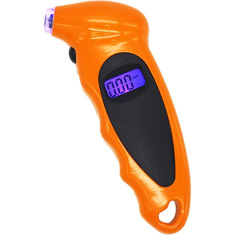 Manomètre numérique de pression des pneus, écran LCD rétroéclairé avec poignée antidérapante, conception compacte et portable pour une mesure précise, LED avec lampe torche pour voitures (1/5)