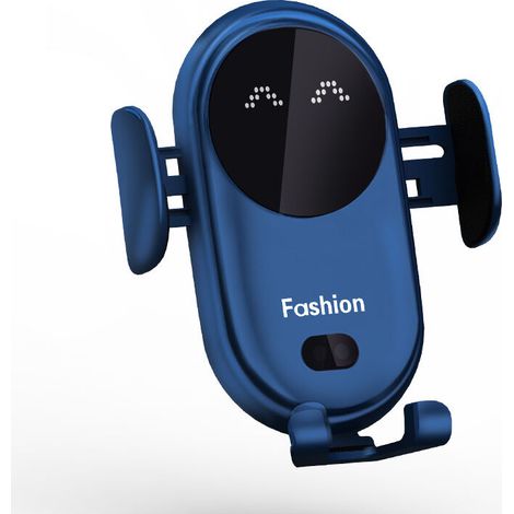 15W Chargeur sans Fil Voiture Support Téléphone sans Fil Automatic Clamping Porte Clip Chargeur Induction Voiture pour Tous Les Appareils Bleu (1/5)