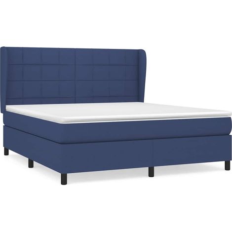 Maison Exclusive - Cama box spring con colchón tela azul 180x200 (1/5)