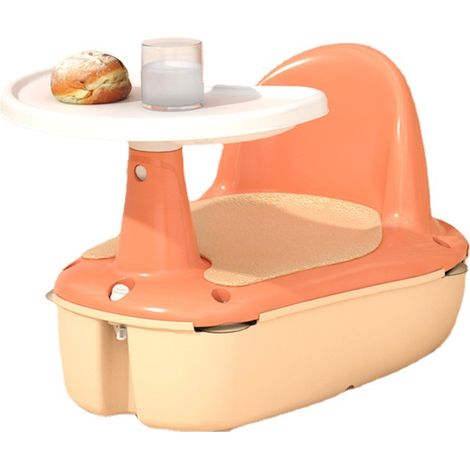 Anneau de Bain Assise en Gomme Antidérapante pour Nouveau-né 6-15 Mois (13 kg) orange (1/4)