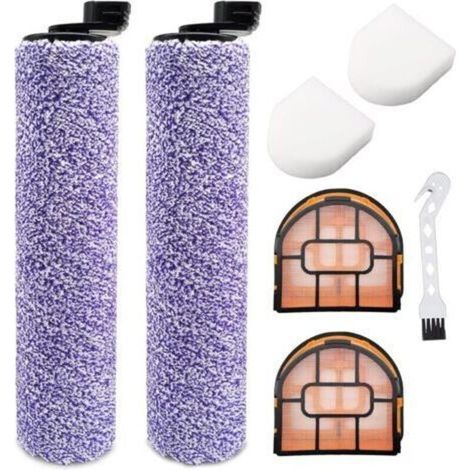 set of vacuum cleaner accessories, Shark floor brush attachments, suitable for vacuum cleaners AW201 WD201 WD101 WD100 (2 roller brushes + 2 filters + 2 filter pads + 1 brush)