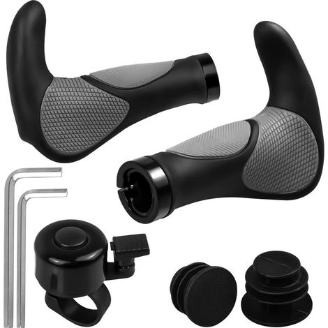 Fahrradgriffe Ergonomisch mit Klingel & Werkzeug für 22mm Lenker (1/5)