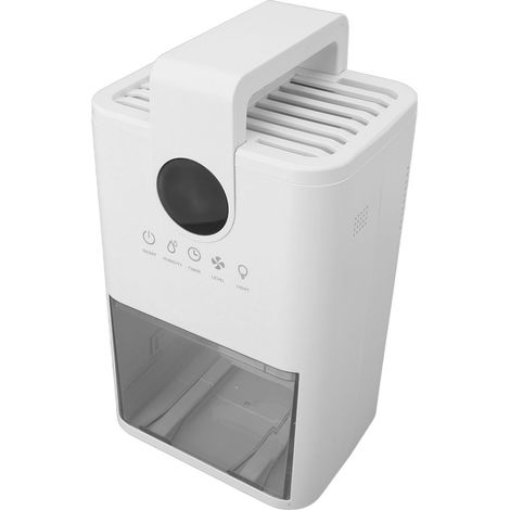 Déshumidificateur portable avec poignée, veilleuses colorées, 1 L, 3 minuteries, arrêt automatique, silencieux, idéal pour chambre et sous-sol, 100-240 V, prise américaine. (1/5)