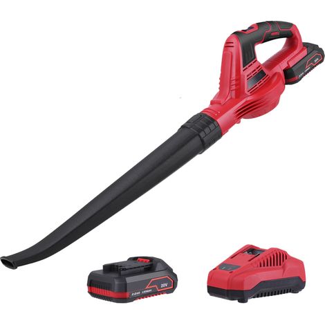 Souffleur de feuilles sans fil 20 V, batterie au lithium 2,0 Ah et chargeur inclus pour le déneigement, le nettoyage des terrasses, des jardins et du garage, le dépoussiérage et le ramassage des feuil (1/5)