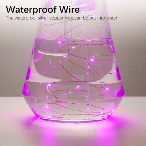 8er-Pack Lichterkette, 2,2 m lang, 20 LEDs, batteriebetrieben, Mini-LED-Lichterkette, funkelnd (1/4)