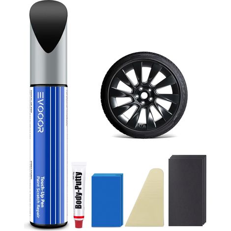 Kit Retouche Jantes Noir Mat Pour Model Y (1/5)