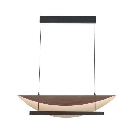 Mantra Lámpara colgante LED ABISAL madera natural/oscura 28W 1710lm CCT 2700K-5700K 60cm regulable (1/5)