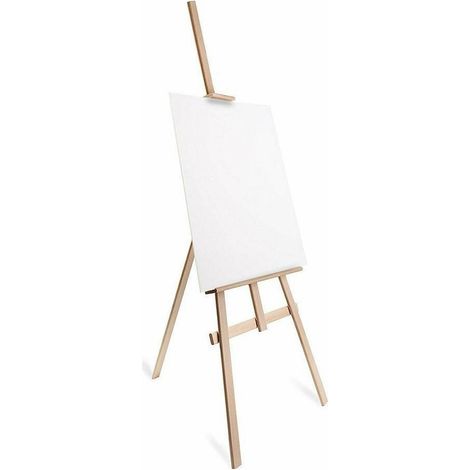 TrAdE Shop Traesio - Cavalletto Pittorico In Legno Inclinabile 90 Cm Pittura Esposizione Tele Quadri - (1/5)