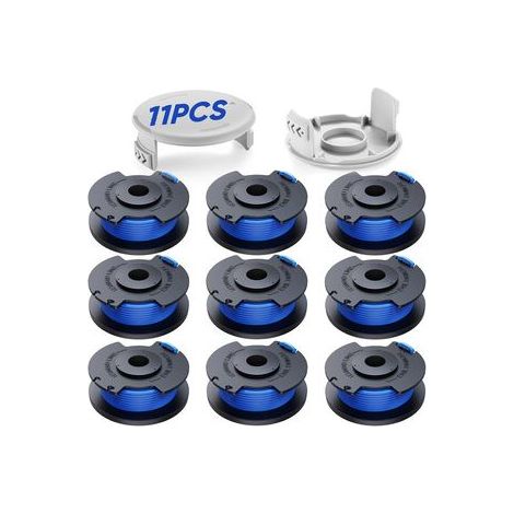 Bobines de rechange pour Ryobi AC14RL3A – Fil avec capot bleu, modèle R9+2 – Accessoire pour débroussailleuse sans fil (1/5)