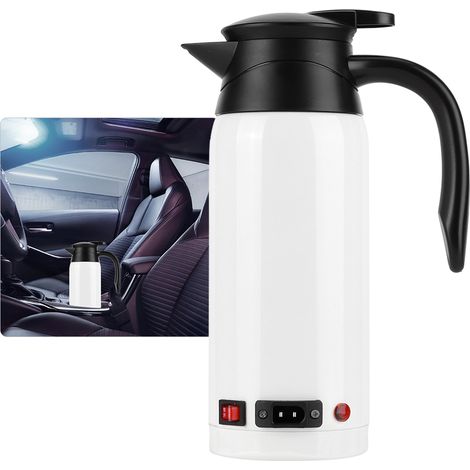 Bouilloire électrique portable haute capacité 800 ml avec allume-cigare pour voiture 12V/24V (blanche) (1/5)