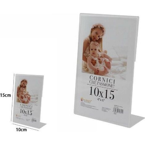 Trade Shop - Cornice Portafoto Porta Foto Fotografie Acrilico Verticale Stand 10 X 15cm 70321 -