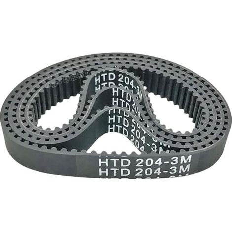 Lot de 2 courroies de distribution personnalisées en caoutchouc HTD201-3M/204/207/210/213/216/219 Transmission/Pas 3/dents 203-3 m Largeur 8-30 mm (201-3 m. 25 mm) (1/5)