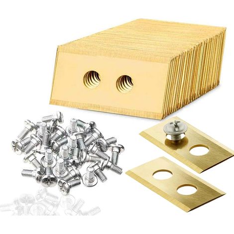 18 pièces Lames de Rechange Tondeuse à Gazon Couteaux en Acier Inoxydable pour pour Couteaux Worx Landroid avec 36 vis Ensemble de Lames de Couteau pour Tondeuse à Gazon (1/5)