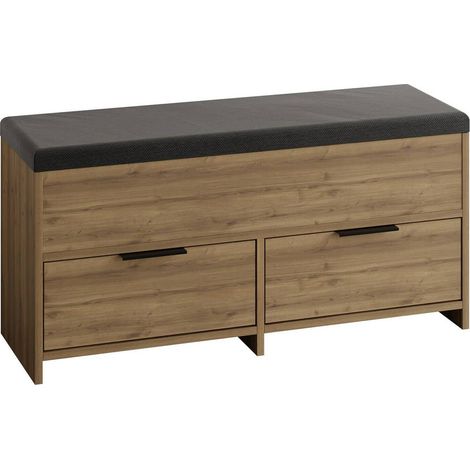 Scarpiera Tapah, Mobile Portascarpe 8 Paia, 3 Ante, 4 Vani, 106x34x50h cm Marrone Quercia