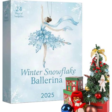 Acryl-Adventskalender-Ornament: Ballerina, 24 Tage, 2D, flach  Ballerina-Dekoration für Mädchen und Frauen, Erwachsene, Amateure und Teenager (1/5)