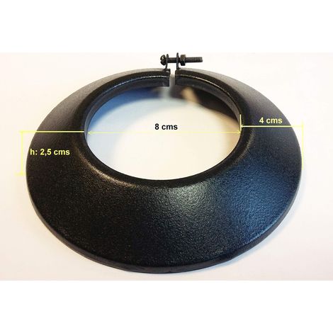 S&M 485602 Raccordo smaltato 850°C - per tubo Ø80 mm per conduzione di fumi di stufe e caminetti a pellet