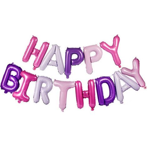 Ballons « Joyeux anniversaire », banderoles en aluminium pour décorations et accessoires de fête d'anniversaire