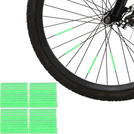 4 sachets de réflecteurs pour rayons de vélo, clips de signalisation réfléchissants pour vélo (vert) (1/5)