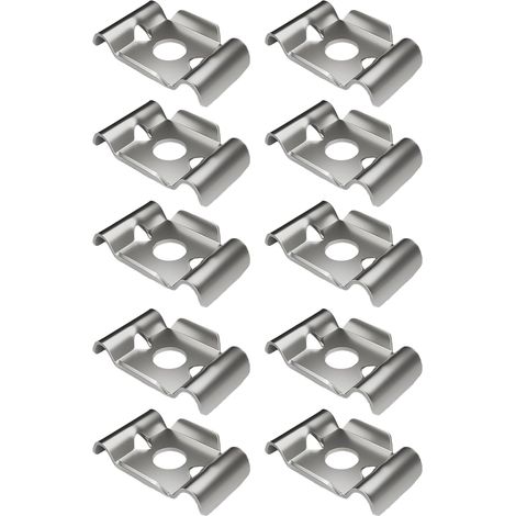 Attaches Pour Grillage Acier Inoxydable 10 Pièces Attache Pour Fil Rigide Support Étagère & Fixation Extérieur Jardin Cour Ferme Allée Terrasse