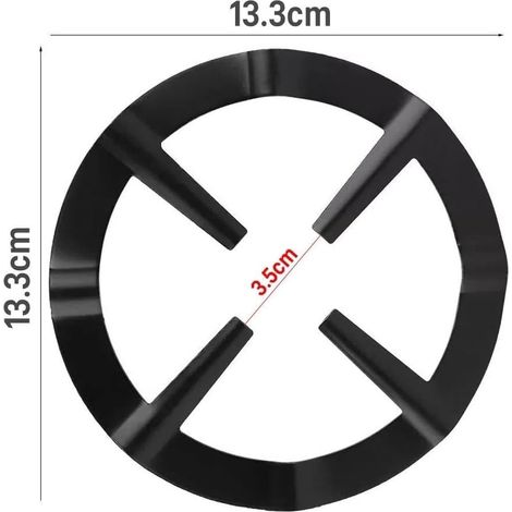 Anello riduttore di calore universale in metallo per piano cottura a gas (13,35 cm) - Diffusore di fiamma e supporto per caffettiere turche (1/4)