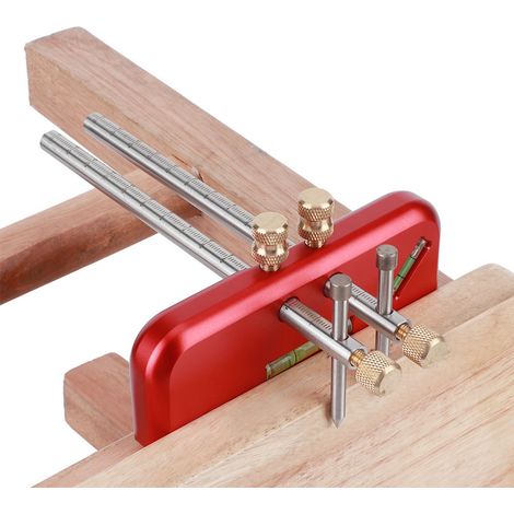 Règle à tracer linéaire pour le travail du bois, jauge à mortaiser à double tête en alliage d'aluminium, outil de menuisier (1/5)