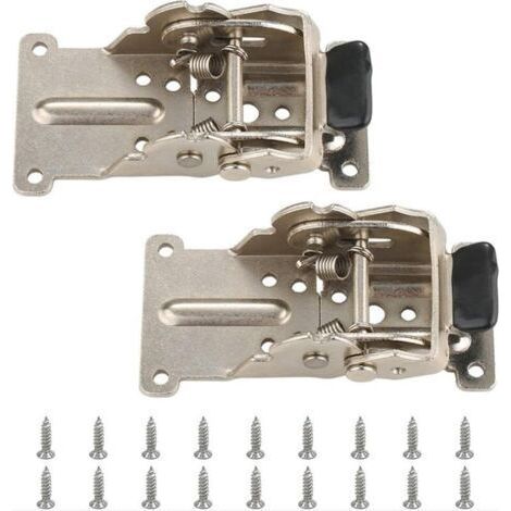 (2 pack) Moraillon de Verrouillage en Métal 2.5'' Boulon de Porte Loquet Boucle avec Cadenas et Clé - Quincaillerie Chromée pour Verrouiller la Remise Portes Armoires Boites Meubles (1/5)