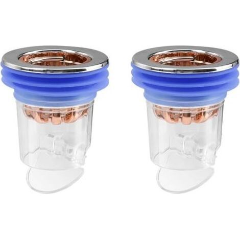 Geruchshemmender Duschablauf – 2er-Set – 4,4 cm Deodorierender Kern – Einfache Installation ohne Sanitärarbeiten – Für Küche und Bad (1/5)
