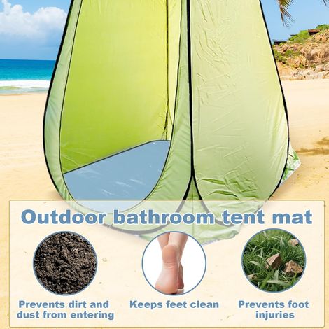 JSSEVN-Tapis de Sol pour Tente Douche de Camping, 100 x 100 cm Coussin Sol Tente à Langer Portable Base Tentes d'Intimité Extérieures Tapis (1/4)