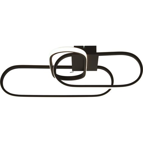Plafoniera Moderno Clip Acciaio Bianco Nero Led 36,73W 3000 - 4500 - 6500K (1/5)
