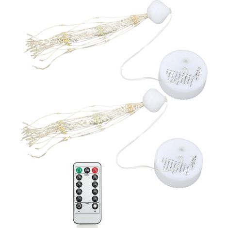 2-teilige LED-Dekorationsleuchten, 8 Modi, DIY-Solar-Hängeleuchten mit Fernbedienung für den Außenbereich (1/5)