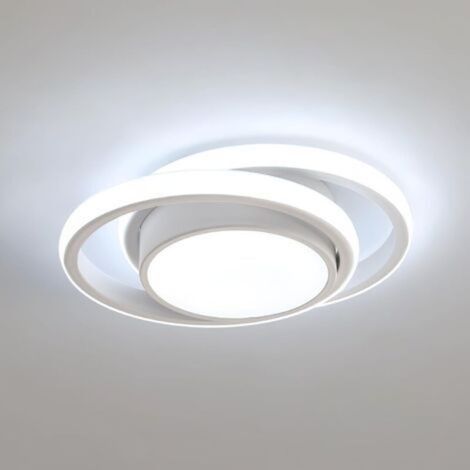 Plafonnier LED, Rond Lampe de plafond 32W 2350LM, Moderne Luminaire Plafonnier pour Couloir Coucher Salle de Bains Cuisine Salon, Blanc Froid 6500K, Longueur 28cm (1/5)