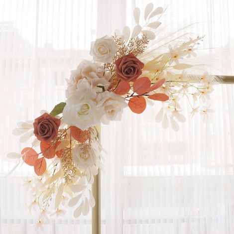 Fleurs artificielles pour décoration de mariage, arche florale, panneau d'eau de bienvenue (1/5)