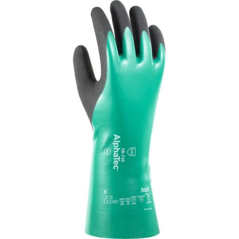 Ansell Paire de gants de protection contre les produits chimiques AlphaTec 58-735, Taille des gants: 9
